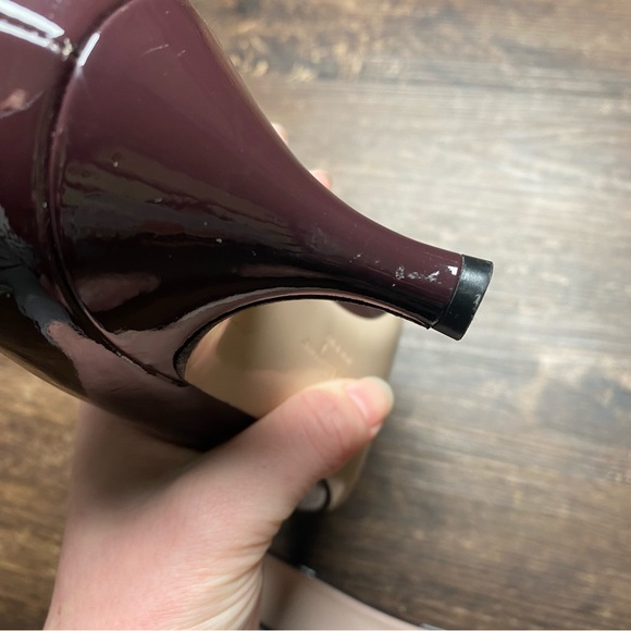 Salvatore Ferragamo Carla Pumps Kitten Heel in Burgundy/Wine Color - Picture 11 of 11